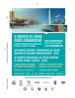 Programa Forum Completo - IX CONGRESO DEL FORUM VENOSO LATINOAMERICANO