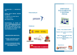 JORNADAS SALUD MENTAL Y SISTEMA PENAL