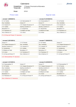 1ª División Provincial de Aficionados 2014/2015 (PDF)