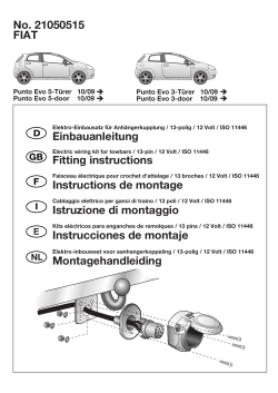 FIAT No. 21050515 Einbauanleitung Fitting instructions Instructions