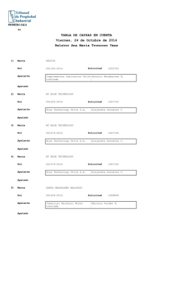 TABLA DE CAUSAS EN CUENTA Viernes, 24 de Octubre de 2014