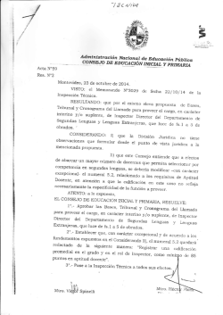 Bases del Llamado, Tribunal y Ficha de Inscripción - Consejo de