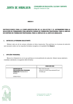 ANEXO II - Junta de Andalucía