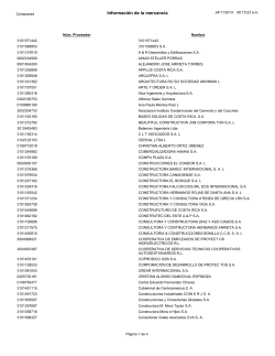 Informaci&oacute;n de la mercanc&iacute;a