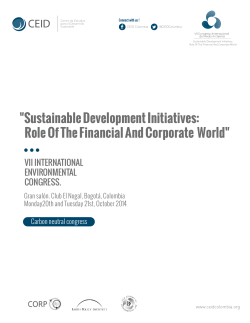 Sustainable Development Initiatives: Role Of The Financial - CEID