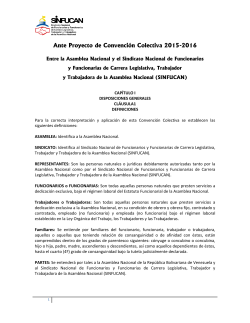 Ante Proyecto de Convención Colectiva 2015-2016 - sinfucan