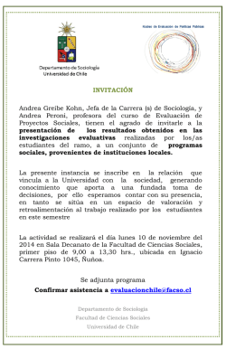 INVITACI&Oacute;N Andrea Greibe Kohn, Jefa de la Carrera (s) de
