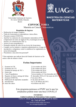CONVOCATORIA - Universidad Autónoma de Guerrero