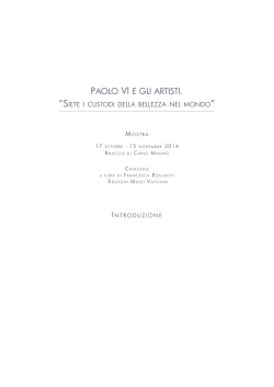 Paolo VI e gli artisti - Introduzione di Francesca - Musei Vaticani
