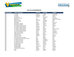 LISTA DE ACOMPAÑANTES