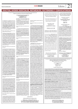 edictos, avisos judiciales, notariales, dict&aacute;menes y convocatorias