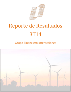 Reporte de Resultados 3T14 - Bolsa Mexicana de Valores