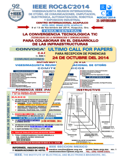 IEEE ROCC2014 - IEEE Seccion Mexico