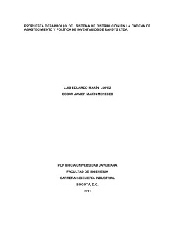 propuesta desarrollo del sistema de distribución en la cadena de