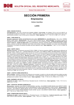Actos de LLEIDA del BORME núm. 194 de 2014 - BOE.es