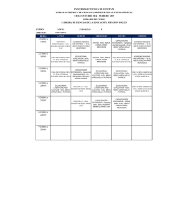 Horario General Octubre 2014 - Febrero 2015 - Universidad Técnica