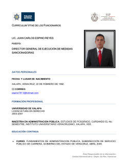 Currículum Vitae - Gobierno del Estado de Veracruz