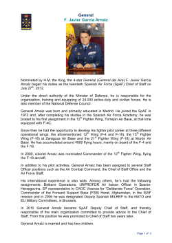 Currículo del Jefe de Estado Mayor del Ejército del Aire. Versión