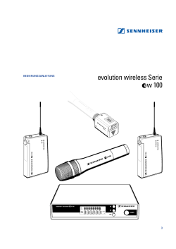 evolution wireless Serie w 100 - Sennheiser
