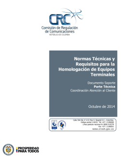 Normas Técnicas y Requisitos para la Homologación de - CRC