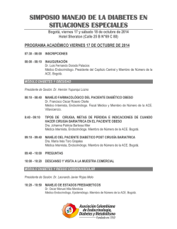 simposio manejo de la diabetes en situaciones especiales