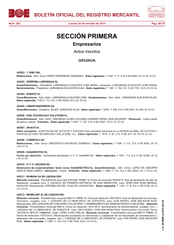 Actos de GIPUZKOA del BORME núm. 203 de 2014 - BOE.es