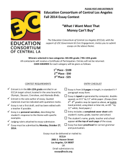 PLEASE POST AND DISTRIBUTE - Education Consortium of