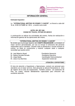 INFORMACI&Oacute;N GENERAL - Inicio