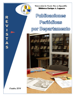 Catálogo Revistas por Departamento - Biblioteca - Universidad de