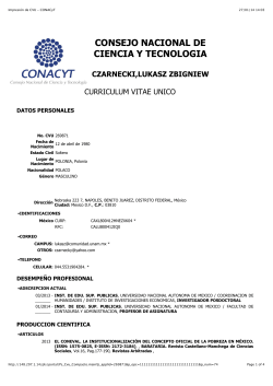 Impresión de CVU - CONACyT - Páginas Personales UNAM