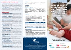 Programa 2014-2015 - Colegio Oficial de Psicólogos de Madrid