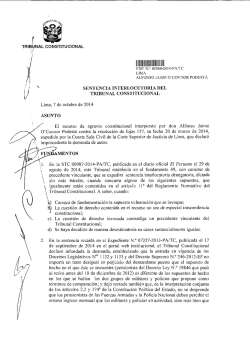 sentencia interlocut oria del tribunal constitucional asunto f&uacute; mentos