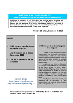 din&aacute;mica de los desastres - CEPRODE