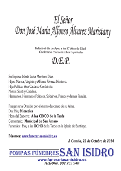 Jose Maria Alfonso Alvarez Maristany 21-10-2014 A Coru&ntilde;a