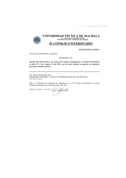 h. consejo universitario - Universidad T&eacute;cnica de Machala