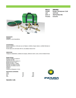 Ficha T&eacute;cnica Equipo Flamepower Gold - Indura