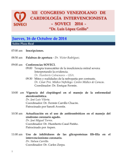 Programa XII Congreso SOVECI 2014