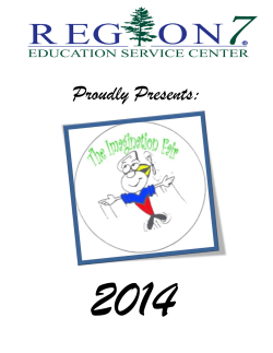 Proudly Presents: - Region VII Education Service Center