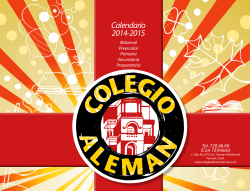 Calendario 2014-2015 - Colegio Alemán de Torreón