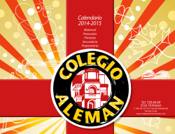 Calendario 2014-2015 - Colegio Alem&aacute;n de Torre&oacute;n