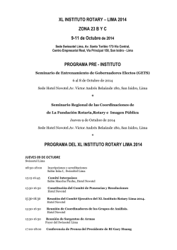 Programa del Instituto - Instituto de Lima.