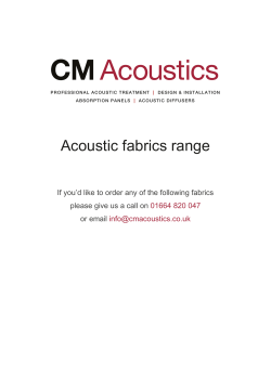 Acoustic fabrics range - CM Acoustics