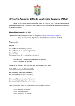 III Trofeo Arqueros Villa de Valdemoro Solidario (FITA).