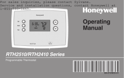 Honeywell RTH2510B100 Owners Manual | Sylvane - Sylvane.com