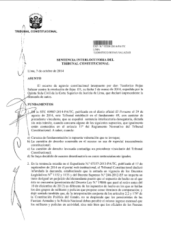 sentencia interlocutoria del tribunal constitucional asunto fundamentos