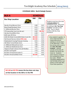 Bus Schedules