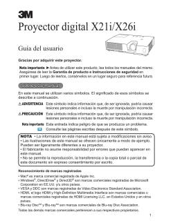 Proyector digital X21i/X26i - 3M