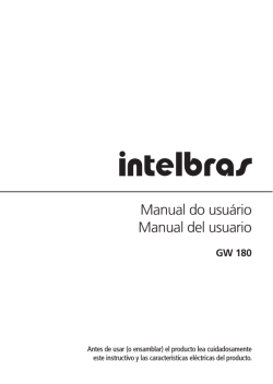 Manual do usuário Manual del usuario - Intelbras