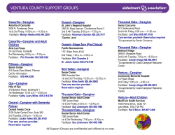 VENTURA COUNTY SUPPORT GROUPS