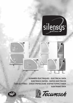 donn&eacute;es &eacute;lectriques - electrical data elektrisch daten - Tecumseh